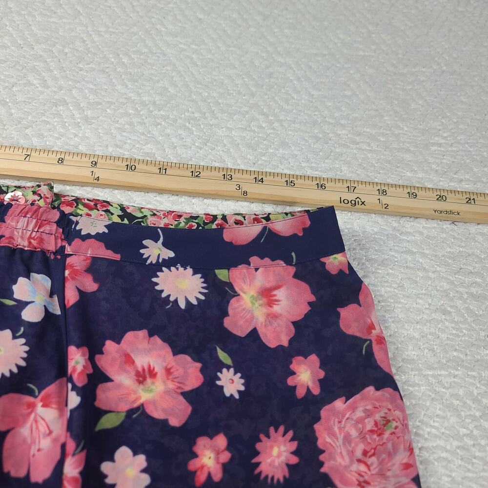 Vintage Boho Chic Maxi skirt Christopher Banks reversible floral office SZ L - Picture 8 of 11